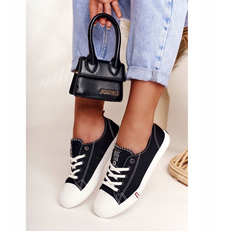 Ženske tenisice Big Star FF274085 Crno -crvene crna crvena 2