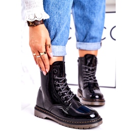 Ženske tople čizme Lakirane čizme Black Thunder crno 1