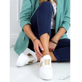 Tenisice s visokim potplatom bijele i zlatne LA133P Gold bijela zlatna 2