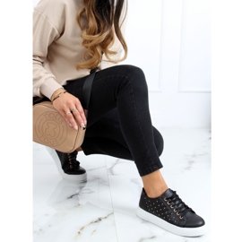 Crne ženske tenisice s klinovima LA124P Crna 2