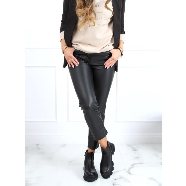 Crne čizme Chelsea s visokim potplatom crne 888-52 Crne crna 1