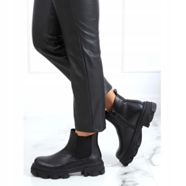 Crne čizme Chelsea s visokim potplatom crne 888-52 Crne crna 2