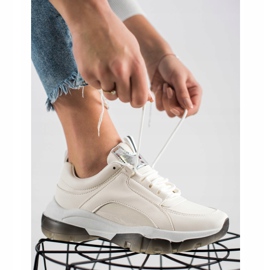 SHELOVET Bijele tenisice od eko kože bijela 2