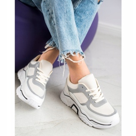 SHELOVET Udobne sportske tenisice bijela smeđa 1