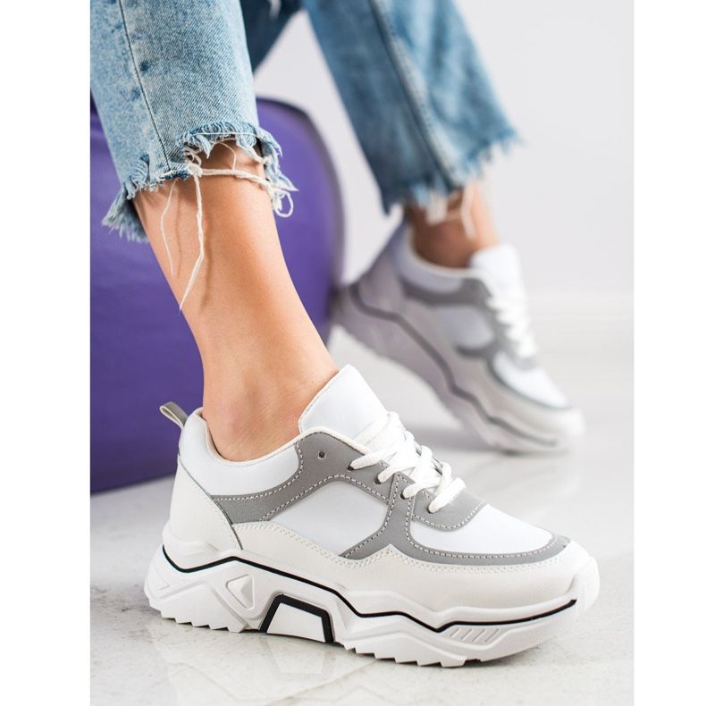 SHELOVET Udobne sportske tenisice bijela siva višebojan 1