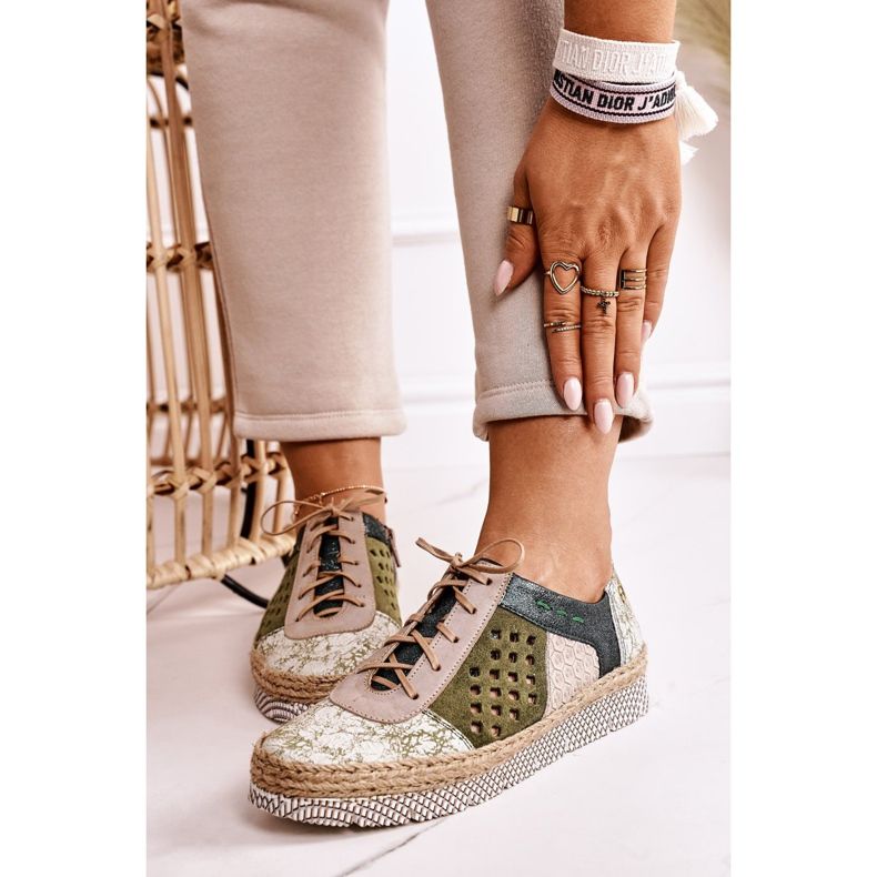 Ženske hlače Maciejka kožna zelena 03339-09 1