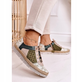 Ženske hlače Maciejka kožna zelena 03339-09 2