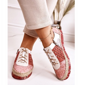 Ženske kožne cipele Maciejka Coral 03339-43 bijela crvena ružičasta raznobojna 5