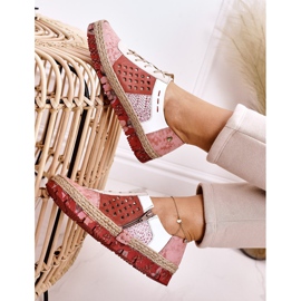 Ženske kožne cipele Maciejka Coral 03339-43 bijela crvena ružičasta raznobojna 1