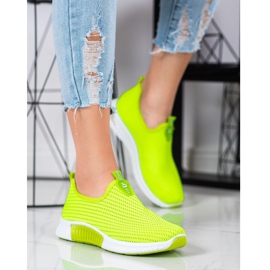 SHELOVET Udobne tenisice od tekstila zelena 1