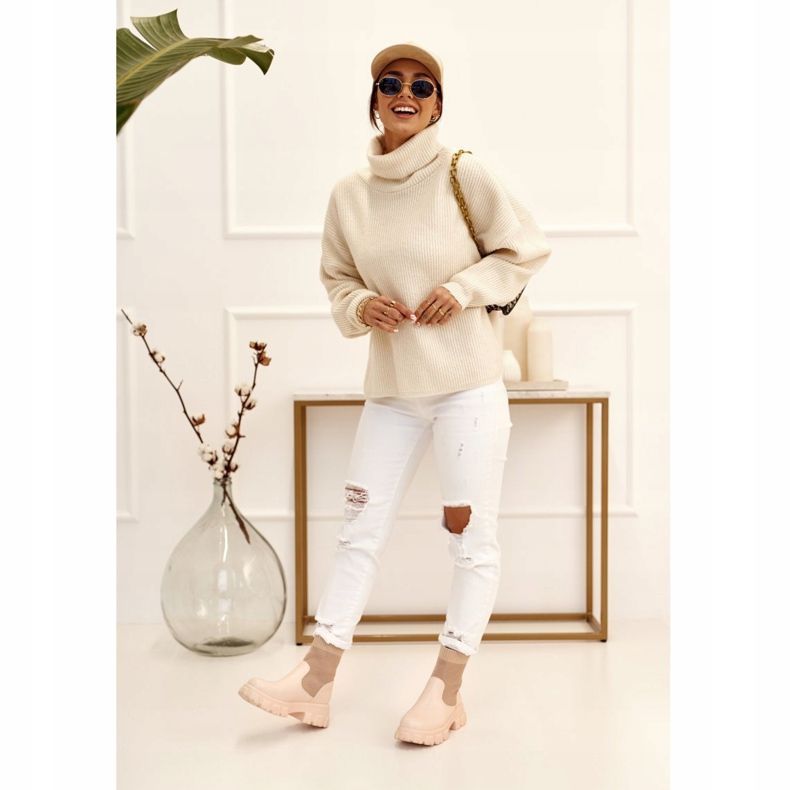 Ženske čizme za čarape radničke Bež Stormy smeđa 2