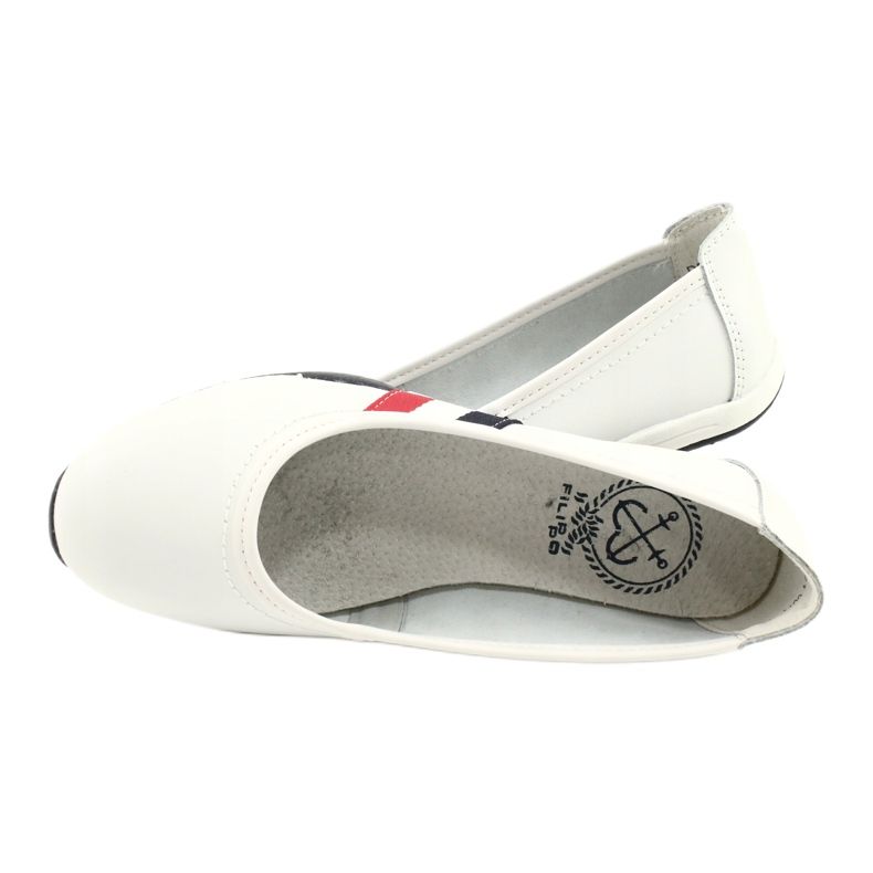 Ženske sportske balerine Filippo DP2063 / 21 bijela crvena mornarsko plava 4