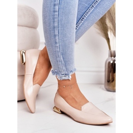 Ženske natikače na zlatne štikle Laura Messi 2013 Bež 2