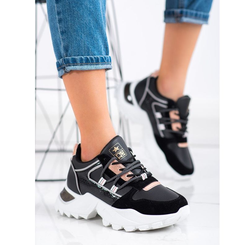 SHELOVET Elegantne tenisice crna 2