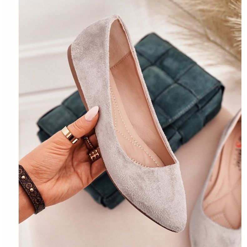 PS1 Sive ženske balerinke antilop Dermeno siva 1