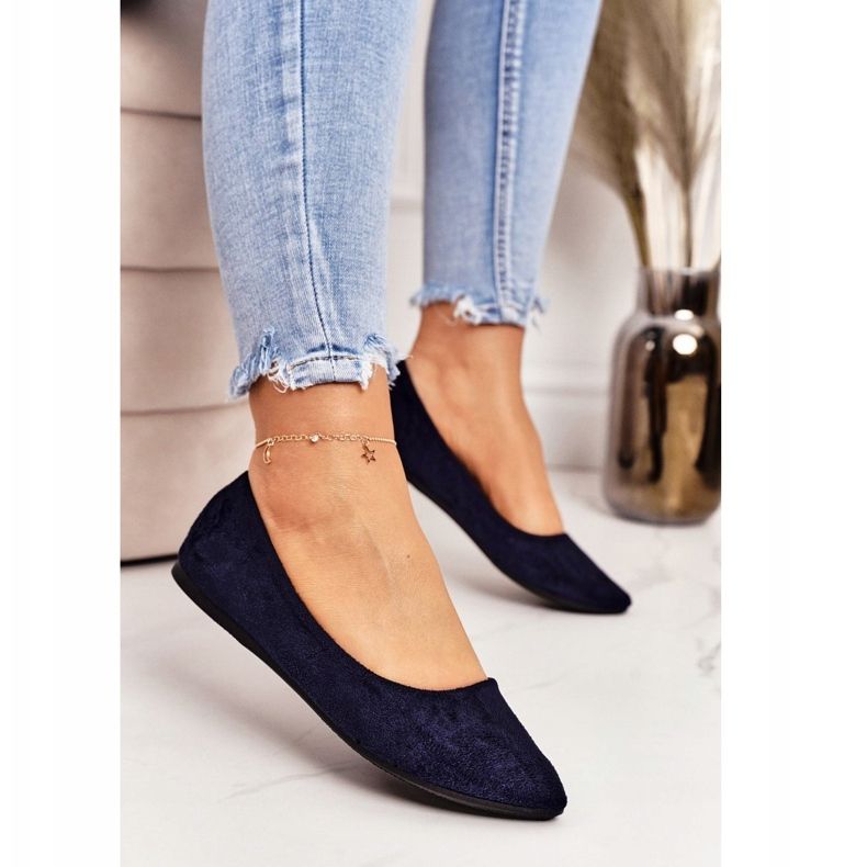 PS1 Osjetljiva balerina u špic tamnoplavoj antilopu Dermeno tamnoplava 1