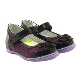 Burgundska kožna balerina s renbut lukom crvena 4