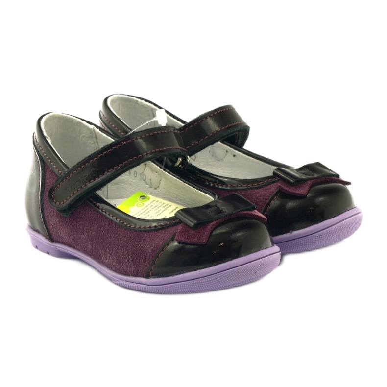 Burgundska kožna balerina s renbut lukom crvena 4