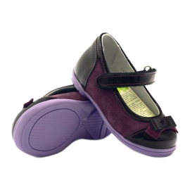 Burgundska kožna balerina s renbut lukom crvena 3