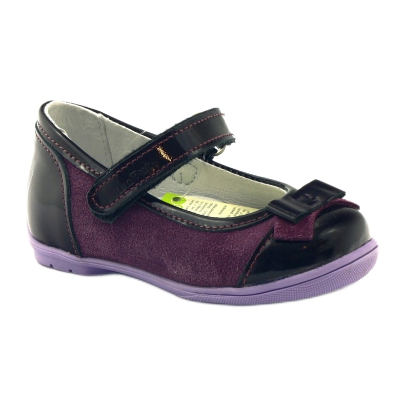 Burgundska kožna balerina s renbut lukom crvena 1