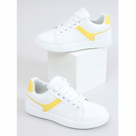 Bijele ženske tenisice 999-52 Žuta bijela žuta boja 1
