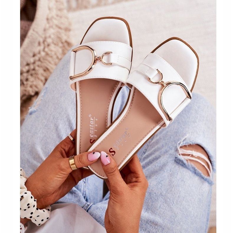 PS1 Ženske elegantne papuče bijele Debbie bijela 2