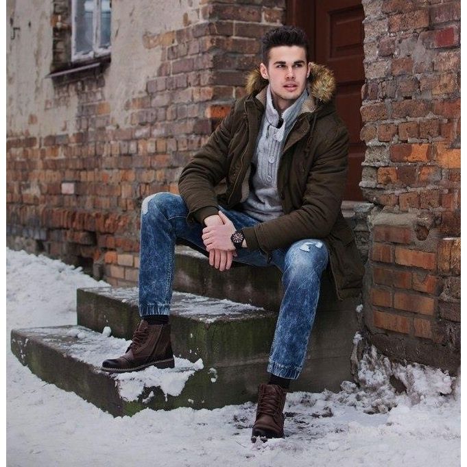 Mario Pala Muške čizme s krznom 312 smeđe smeđa 5