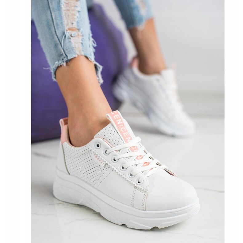 SHELOVET Tenisice na bijeloj lijepoj platformi bijela 2