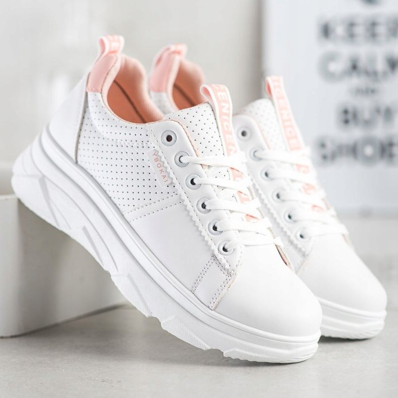 SHELOVET Tenisice na bijeloj lijepoj platformi bijela 1