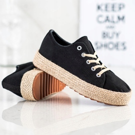 Kylie Elegantne espadrile crno 1