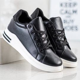 Diamantique Tenisice na klin s sjajem crna 1