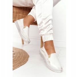 Ženske hlače Maciejka Kožne navlake zlatne 03512-25 zlatni 1