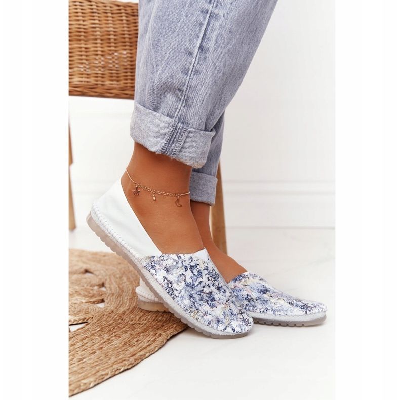 Ženska koža Maciejka Balerinke bijele 01930-85 bijela raznobojna 1