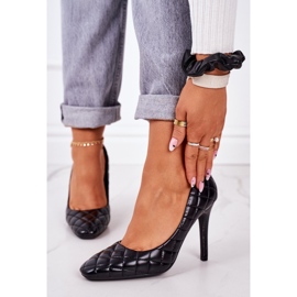 PS1 Elegantne crne Rosanna prošivene štikle crna 2