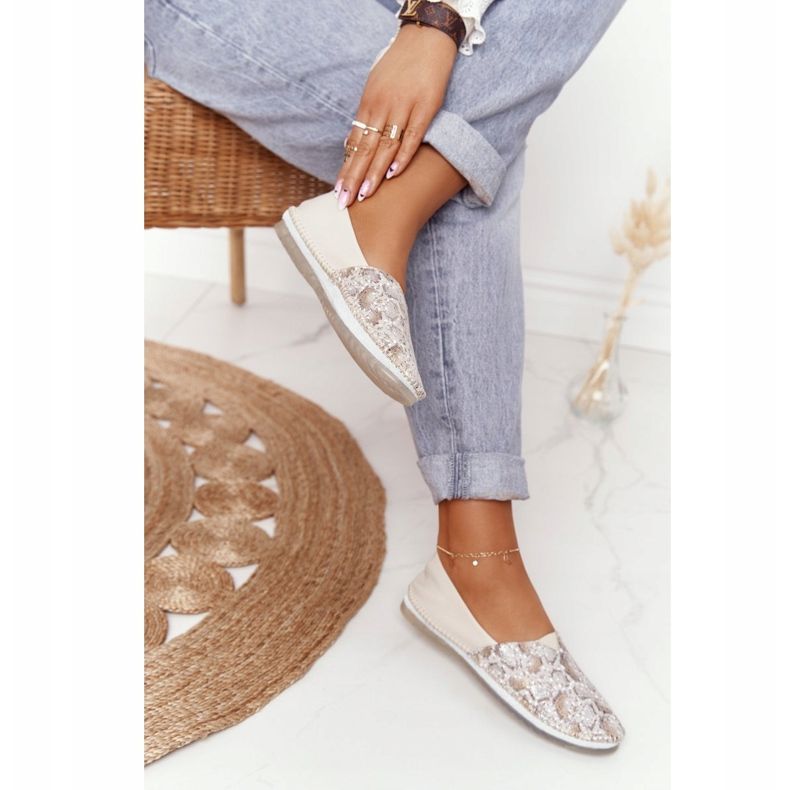 Ženska koža Maciejka Ballerinas Bež-zlatna 01930-81 zlatni 1