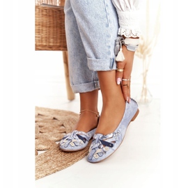 Ženske kožne balerinke Maciejka Blue 01358-45 plava 2