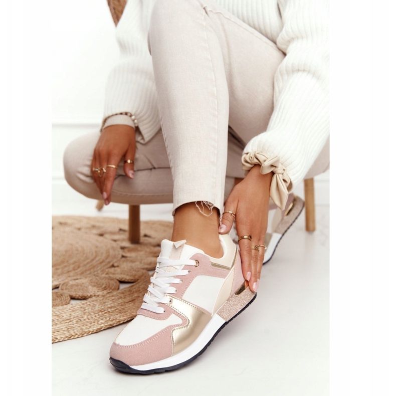 Ženske sportske cipele Tenisice Bež s brokatom Belinda višebojan 1