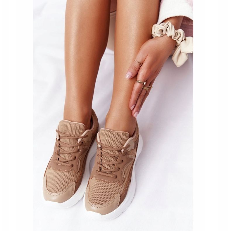 FB2 Ženske tenisice na velikom potplatu svijetlosmeđe zablude smeđa 1