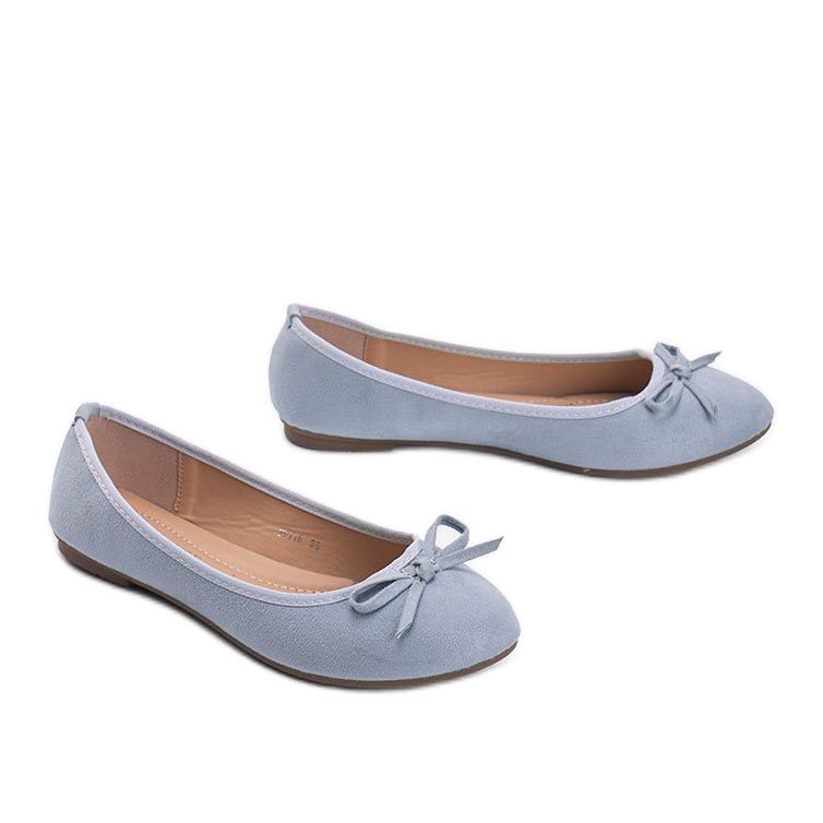 Angelina plave balerine s mašnom plava 1