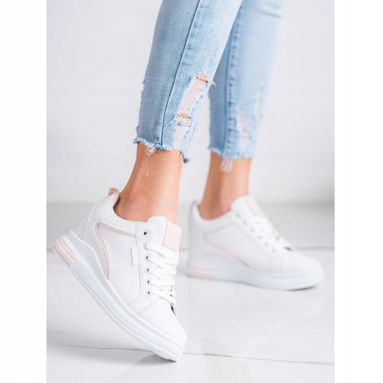 SHELOVET Bijele cipele sa skrivenim klinom bijela 2