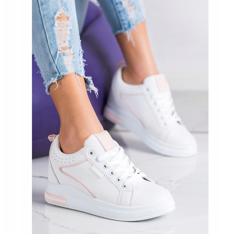 SHELOVET Bijele cipele sa skrivenim klinom bijela 1