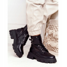 FB2 Radnici na otvorenim čizmama na platformi The Black Blown Away crno 2