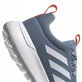 Sive tenisice za trčanje Adidas Lite Racer Cln K FV9607 bijela plava naranča siva 4