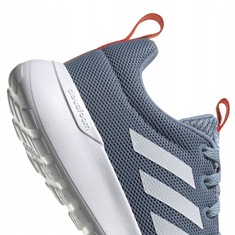 Sive tenisice za trčanje Adidas Lite Racer Cln K FV9607 bijela plava naranča siva 4