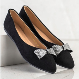 Balerine s ukrasnim VINCEZA mašnom crno 1