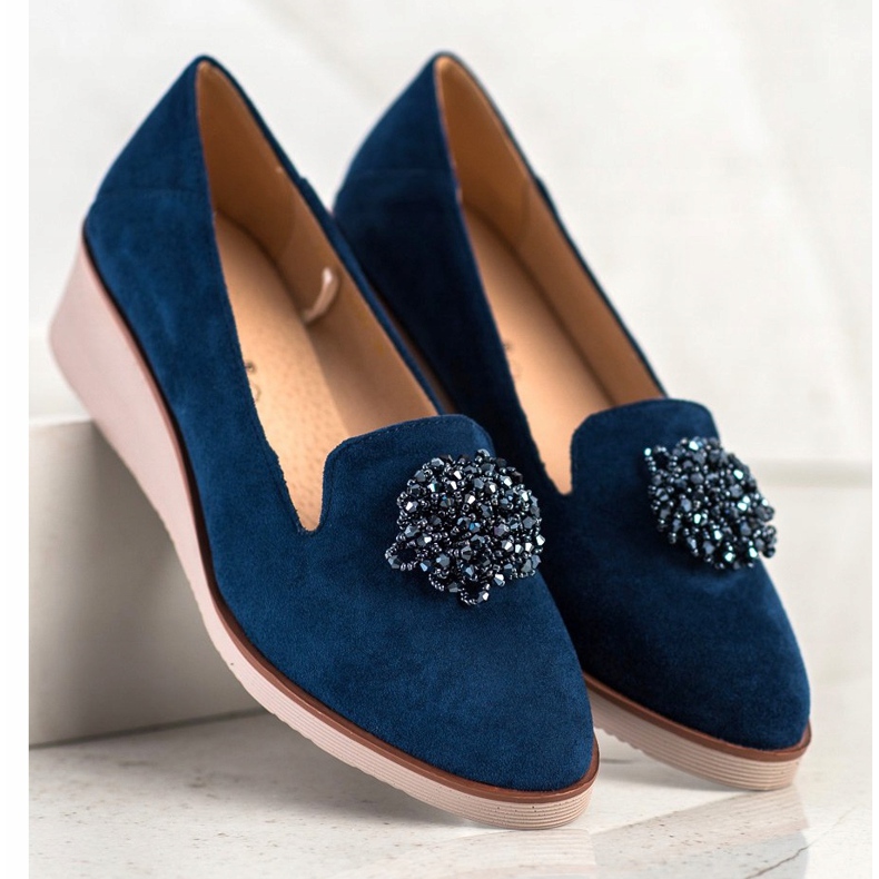 Elegantni lordovi s ukrasom VINCEZA mornarsko plava 2