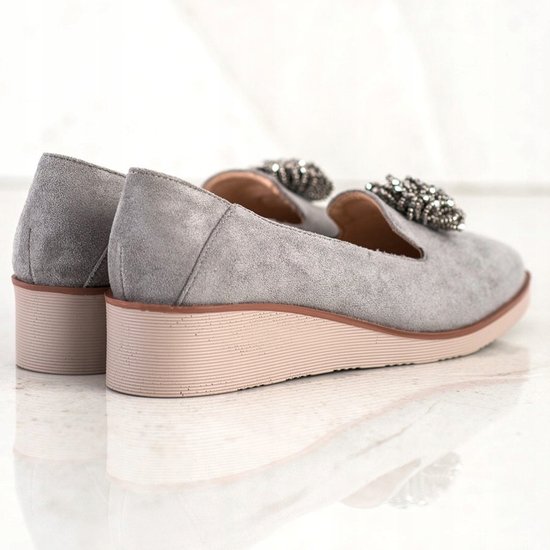 Elegantni lordovi s ukrasom VINCEZA siva 2