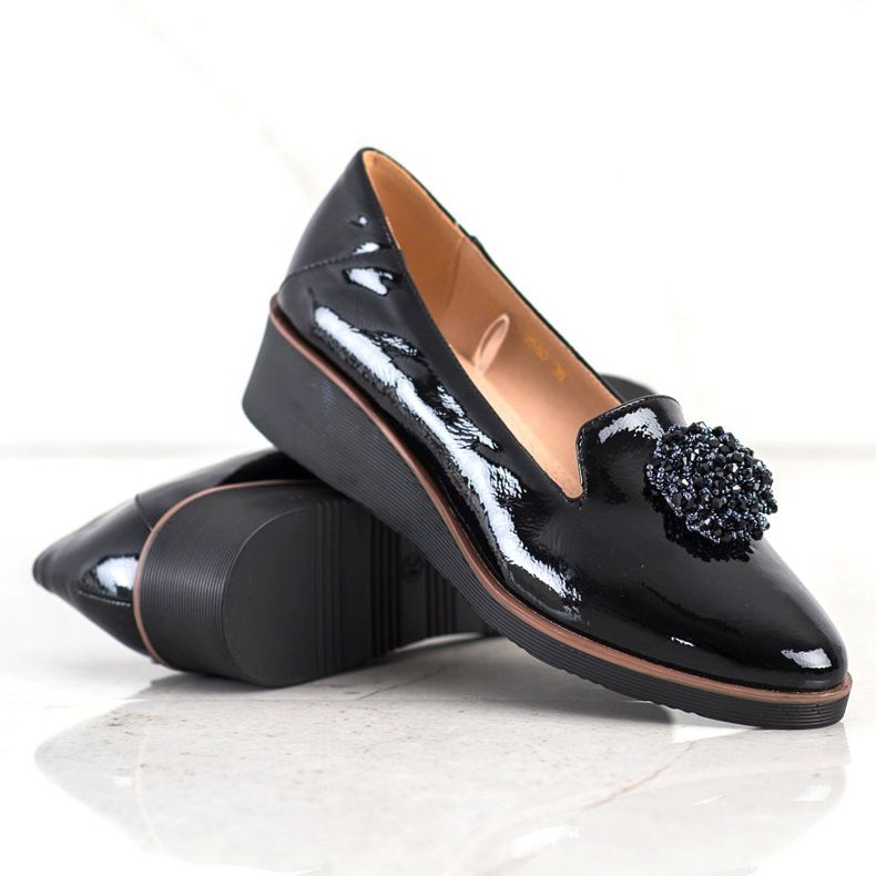 Elegantni lordovi s ukrasom VINCEZA crna 1