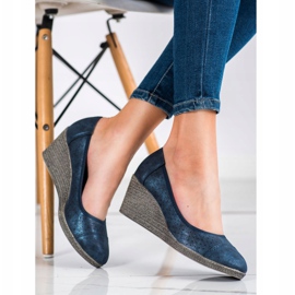 Goodin Tamnoplave pumpe na klin tamnoplava 1