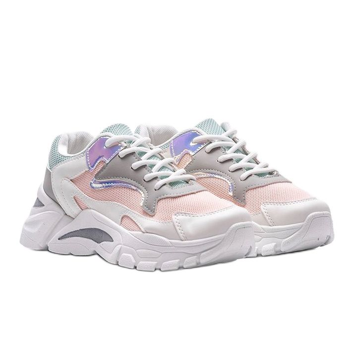 Bijele i ružičaste Lesly tenisice bijela 1